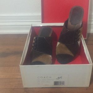 Coach Fallon Suede Heels size 8
